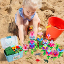 Birthday Toys Gifts for 2 3 4 5 6 Years Old Toddler Girls Boys, 156 PCS Insect Flower Garden Building Educational STEM Learning Pretend Play Gardening Set, Gifts for Preschool Kids Age 2+ by TinyTreasures Baby Boutique