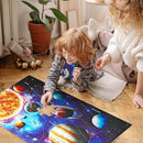 Jumbo Floor Puzzle for Kids Ages 4-8,Solar System Jigsaw Puzzles,48 Piece Space Large Puzzles for Toddler Ages 3-5,Preschool Learning Planets Toys Christmas Birthday Gift for Boys Girls by TinyTreasures Baby Boutique