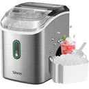 Silonn Nugget Ice Maker Countertop, Pellet Ice Machine with Self-Cleaning Function, Sonic Ice Maker Produces 33lbs of Chewable Ice in 24 Hours, Ideal for Home Kitchen and Office, Stainless Steel by CozyNest Decor