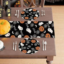 XCHI Boo Spooky Ghost Pumpkin Halloween Round Placemats Set of 4 Table Mats Table Decorations 14x14 Inch by CozyNest Decor