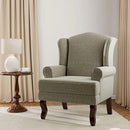 Accent Chair, High Back Upholstered Armchair with High Resilience Sponge & Wood Legs, Mid-Century Modern Comfy Single Sofa Reading Chairs for Living Room, Bedroom (Light Camel, Set of 1) by CozyNest Decor