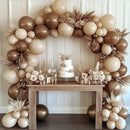 RUBFAC 129pcs Brown Balloons Different Sizes 18 12 10 5 Inches for Garland Arch Kit, Premium Boho Coffee Brown Latex Balloon for Birthday Party Graduation Wedding Anniversary Baby Shower Decoration by TinyTreasures Baby Boutique