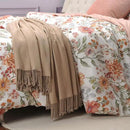 CUDDLE DREAMS Silk Throw Blanket with Hand-Knotted Fringe, Natural, Soft & Breathable (Taupe) by CozyNest Decor