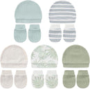 Cute Baby Girl Hats Mittens Set 10-Pack New Born Boy Caps Gloves Suit 0-6 Months Infant Accessories by TinyTreasures Baby Boutique