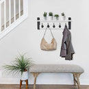 Sorbus Coat Hooks Wall Mount with Shelf – 24 Inch Coat Rack Wall Mount with 5 Heavy Duty Hooks – Floating Wall Shelf with Hooks for Entryway, Bathroom, Bedroom, Kitchen, or Mudroom (White) by CozyNest Decor