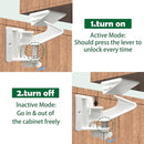 12 Pack Cabinet Locks Child Safety Latches - Vmaisi Baby Proofing Cabinets Drawer Lock with Adhesive Easy Installation - No Drilling or Extra Screws (White) by TinyTreasures Baby Boutique