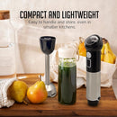OVENTE Cordless Immersion Hand Blender, 300W Rechargeable Handheld Portable Stick Mixer with Speed Pulse Activating Sensor and Stainless Steel Blades for Smoothies, Shakes or Baby Food, Black HR995B by TinyTreasures Baby Boutique
