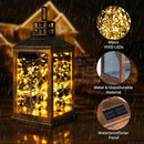 Solar Lantern Outdoor, Garden Hanging Lantern Solar Powered - Glass Waterproof Brushed Copper Solar Table Lantern Decorative Lights Flash and Steady-on Modes for Patio, Backyard, Garden by GreenHaven Gardens