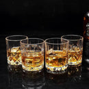 KANARS Whiskey Glasses Set of 4 - Multi Style Crystal Liquor Glasses 10 oz - Rocks Glass Barware For Scotch, Bourbon, Rum and Cocktail, Whisky Gifts for Men by CozyNest Decor