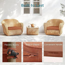 Codi Outdoor Cushions for Patio Furniture 24x24 Inch, Waterproof Chair Seat Cushion with Handles & Adjustable Straps, Fade Resistant - Set of 2, Spice by GreenHaven Gardens