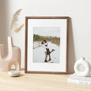 12x16 Picture Frame Set of 4 Natural Solid Walnut Photo Frames with 8.5x11 Removable Mat Wall Hanging Large Handcrafted Frame with HD Plexiglass Wall and Tabletop Display Large Poster Frame by CozyNest Decor
