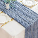 Sioloc 1 Pack Dusty Blue Cheesecloth Table Runner Fall Autumn Decor for Home 10ft Table Cloth for Tea Wedding Birthday Party Baby Bridal Shower Halloween Thanksgiving by CozyNest Decor