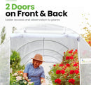 KING BIRD Premium 10x6.6x6.6FT Greenhouse for Outdoors, Large Walk-in Heavy Duty Galvanized Steel Frame, Mesh Door Screen Window Upgraded Zipper Tunnel Hoop for Garden Plant Winter, White by GreenHaven Gardens