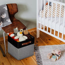 HNZIGE Fabric Cube Storage Baskets 11x11, Set of 4, Foldable Baskets with Handlesfor Organizer Closet(Black Gray) by TinyTreasures Baby Boutique