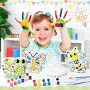 6 Pack Paint Your Own Plaster Stones - Kids Summer Arts and Crafts Garden Handprint Stepping Stone Painting Kit DIY Ceramic Craft Pottery Outdoor Painting Gifts for Kids Ages 4-12 by TinyTreasures Baby Boutique