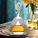 Triangle Whiskey Decanter 650ml – Premium Glass Liquor Decanter with Solid Glass Stopper – Stylish Barware for Bourbon, Scotch & Spirits – Gift-Ready Packaging for Home, Office, Bar, Man Cave Decor by CozyNest Decor