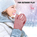 Geyoga 2 Pairs Women's Winter Touch Screen Gloves Soft Warm Fleece Lined Knit Elastic Cuff Winter Texting Gloves by TinyTreasures Baby Boutique