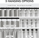 MIULEE 100% Blackout Curtains 120 Inch Long 2 Panels for Bedroom, Thick Luxury Faux Linen Black Out Curtain Room Darkening Back Tab Pleat Window Textured Drapes with Hooks for Living Room, Gery by CozyNest Decor