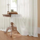 Joydeco Light Filtering Curtains 96 Inch Length for Bedroom, Linen Curtains 96 Inch Length 2 Panels Set for Living Room，White Semi Sheer Drapes 96 Inches Long with Rod Pockets by CozyNest Decor