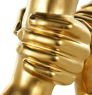 Deco 79 Ceramic Hands Decorative Sculpture Gripping Home Decor Statue, Accent Figurine 13" x 4" x 13", Gold by CozyNest Decor