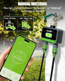 RAINPOINT Bluetooth Water Timer for Garden Hose, Smart Hose Timer 2 Outlet(Not Hub), Wireless Sprinkler Watering Timer with Rain Delay, Automatic Irrigation System for Lawns and Yard by GreenHaven Gardens