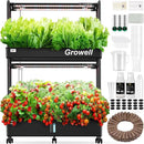 Growell Large Hydroponics Growing System Kit, 60 Pods Vertical Hydroponic Garden with 2 Light Modes Grow Light, Auto Circulating Water System, 32L Indoor Gardening System for Herb Vegetable Fruit by GreenHaven Gardens