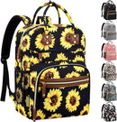 Diaper Backpack Tote Large Capacity, Baby Bag with Insulated Pockets Multifunctional Diaper Bags For Baby Girl Boy Women Waterproof Bags Mama Maternity Bag Sunflower by TinyTreasures Baby Boutique