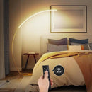 NUÜR Arc Floor Lamp, 67" Tall Gold LED Modern Standing Floor Lamp with Remote Control, Arched Bright Floor Lamps for Living Room Bedroom Office Home by CozyNest Decor