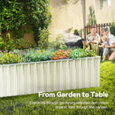 KING BIRD Galvanized Raised Garden Bed with 2 Installation Methods for DIY, 101" x 36" x 24" Heightened Planter Kit Box Outdoor for Deep-Rooted Vegetables, Flowers, Ivory by GreenHaven Gardens