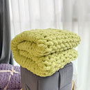 Chunky Knit Blanket Throw 40"x60", Chenille Throw Blankets, Handmade Warm & Cozy Blanket Couch Bed Home Decor, Soft Breathable Fleece Banket, Christmas for Couch Bed Sofa Best Gift (Green) by CozyNest Decor