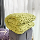 Chunky Knit Blanket Throw 48"x71", Chenille Throw Blankets, Handmade Warm & Cozy Blanket Couch Bed Home Decor, Soft Breathable Banket, Christmas for Couch Bed Sofa Best Gift (Green) by CozyNest Decor