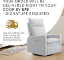 Arya Modern Nursery Chair Glider Recliner with 180° Swivel - Cozy Motorized Reclining Nursing Chair with USB Ports, Gentle Motion, Ergonomic Design, Canadian-Made (Heather Grey/ARLO Fabric) by TinyTreasures Baby Boutique