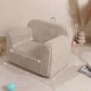 Kids Snuggly-Soft Sherpa Chair, Cuddly Toddler Foam Chair for Boys and Girls, Light Grey by TinyTreasures Baby Boutique