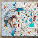 Car Portable Baby Play Mat 50x50 Playpen Mat Upgraded Thicker Baby Floor Play Mat Non-Slip Cushioned Crawling Mat Waterproof Kids Play Mat Activity Playmats for Babies Toddler Tummy Time(50x50, Car) by TinyTreasures Baby Boutique