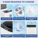 Nictemaw Portable Washing Machine 20Lbs Portable Washer Machine with Drain Pump, 2.8 Cu.ft Compact Washer with 10 Programs 8 Water Levels Small Washing Machine for Apartment, Home, Dorms, Rv by CozyNest Decor