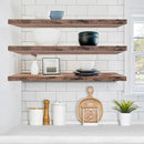 Sorbus Floating Shelves for Wall - 35 Inch Long Bathroom Shelves, Wall Decor for Bedroom, Kitchen, Living Room & Book Storage - Mounted Floating Shelf with Invisible Brackets (Mahogany, 3 Pack) by CozyNest Decor