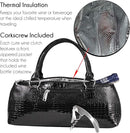 Wine Clutch Bag (Thermal Insulated) Trendy Women’s Carry Tote | Holds Red & White 750mL Bottles | Trendy Fashion | Incl. Portable Waiter-Style Corkscrew by TinyTreasures Baby Boutique