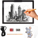 Rechargeable A4 Light Pad with Innovative Stand and Top Clip, Elice Wireless Bright Light Tracing Board Portable LED Artcraft Tracer Box for Artists, Drawing, Cricut Weeding Vinyl, Diamond Painting by TinyTreasures Baby Boutique