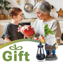 Garden Gnome Outdoor Statues with Solar Lights,Resin Flocked Solar Gnome Statue Holding Lantern,Outdoor Gnomes Decorations for Garden, Patio Gnome Gifts for Mom by CozyNest Decor