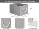 StorageWorks Storage Baskets for Shelves, Foldable Fabric Closet Storage Bins with Handles, Fabric Storage Bins Clothes Organizer, Gray, 3-Pack, Extra Large by TinyTreasures Baby Boutique