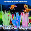 Kaiyuan Dynasty 2pc Silicone Aquarium Plants Artificial Plants for Fish Tank Glowing Kelp Aquarium Plant Decor Fish Tank Plants Simulation Artificial Water Grass,7inch,Blue by GreenHaven Gardens