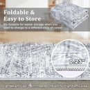 COZYLOOM 2x8 Runner Rug for Living Room, Kitchen Modern Washable Distressed Accent Carpet with Non-Slip Backing, Ultra-Soft Contemporary Geometric Floor Mat, Bedroom, Grey by TinyTreasures Baby Boutique