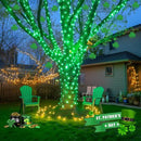 JMEXSUSS 2 Pack Green Solar Lights Outdoor, Total 400 LED 151FT Solar String Lights Outdoor Waterproof, 8 Modes Green Light for St Patrick's Day Patio Yard Tree Decorations by GreenHaven Gardens