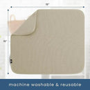 S&T INC. Dish Drying Mat, 16” x 18”, Absorbent Microfiber Kitchen Counter Mat, Dish Drying Pad for Dishes, Utensils, Pots and Pans, Large, Pure Cashmere by CozyNest Decor
