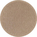 CAMILSON Easy Jute Round Rug 6ft Indoor Outdoor Natural Color Fiber Area Rugs for Living Room Patio and Kitchen Rug Herringbone Woven Design Easy-Cleaning Washable Outside Carpet Alfombras (6 Round) by CozyNest Decor