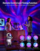 Rossetta Astronaut Galaxy Projector, Star Projector for Bedroom Bluetooth Speaker White Noise Night Light, Galaxy Light Projector with Remote Control and Timer for Kids, Adult, Party, Gifts by TinyTreasures Baby Boutique