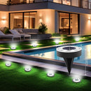 Joomer Solar Ground Lights, 8 Pack 8 LED Solar Lights Outdoor Waterproof IP68 Solar Disc Lights In-Ground Landscape Lighting Outdoor Lights for Patio Pathway Lawn Yard Driveway Walkway (White) by GreenHaven Gardens