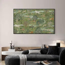 SIGNWIN 30"x60" Extra Large Framed Wall Art Medieval Fantasy Forest with Woodland Animals, Storybook-Inspired Scene for Home Living Room Bedroom Decor (Frame Assembly Required) by CozyNest Decor