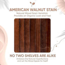 Homeforia Walnut 12 inch Floating Shelf, High End Solid Real Wood Small 12inch Floating Shelves for Wall Mounted, Dark Brown 12in Floating Shelves, Heavy Duty Bracket, 12 X 6.5 X 1.75 inches, Set of 2 by CozyNest Decor