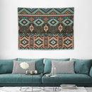 HZOHNAGO Aztec Tapestry Turquoise Blue and Brown and Native American Tribal Pattern Printed Wall Tapestry Wall Hanging for Bedroom Living Room Dorm 40" W x 30" H by CozyNest Decor
